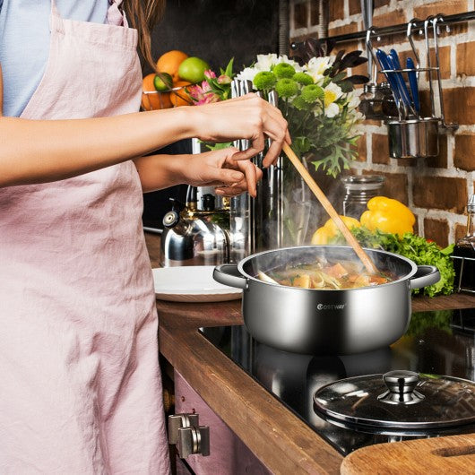 2 Tier Stainless Steel Steamer Pot with Glass Lid