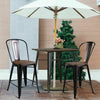 Copper Set of 2 Metal Wood Counter Chairs