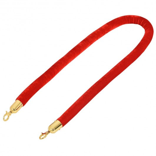 Red Crowd Control Rope with Velvet Rope