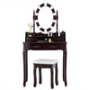 Makeup Dressing Table with Lighted Mirror and Touch Switch