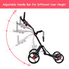 4 Wheels Folding Golf Pull Push Cart Trolley