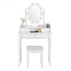 Makeup Dressing Table with Lighted Mirror and Touch Switch