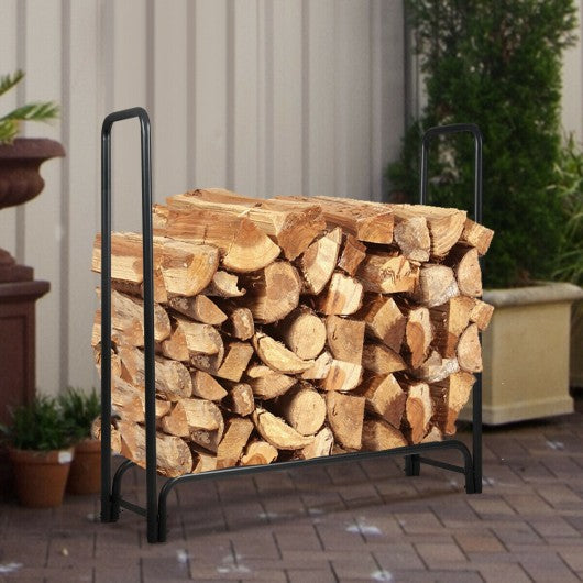 4 Feet Outdoor Steel Firewood Log Rack