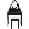 Bathroom Vanity Wooden Makeup Dressing Table Stool Set