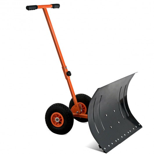 Adjustable Wheeled Snow Pusher/Shovel Heavy