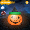 4 Ft Halloween Inflatable LED Pumpkin with Witch Hat