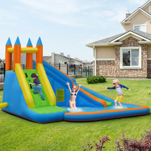 Inflatable Mighty Bounce House Jumper with Water Slide 