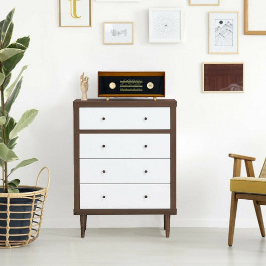 4 Drawer Dresser Wooden Chest Storage Freestanding Cabinet