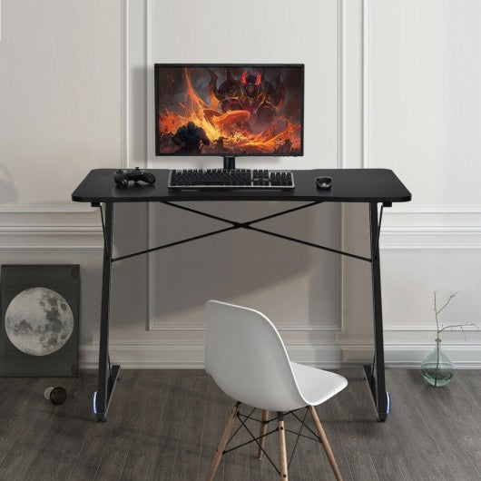 Z Shape Gaming Desk w/ LED Lights