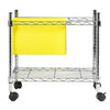 Metal Rolling File Cart for Letter Size or Legal Size Folder Storage