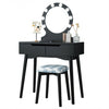 Vanity Makeup Dressing Table with 8 Light Bulbs