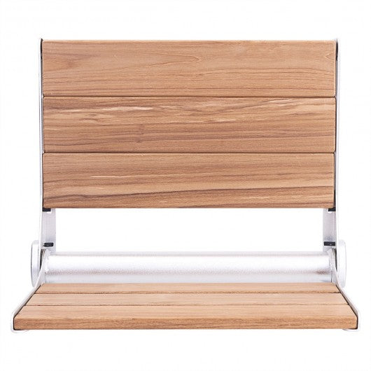 Wall Mounted Teak Wooden Folding Shower Bath Seat