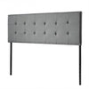 Height Adjustable Tufted Linen Fabric Upholstered Queen & Full Size Headboard-Gray