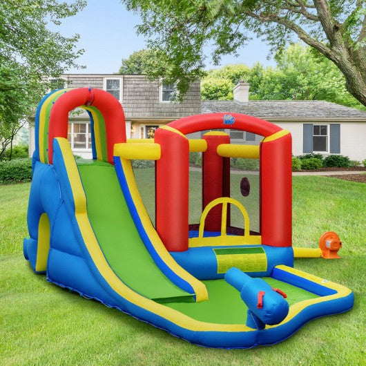 Inflatable Kid Bounce House Slide Climbing Splash Park Pool Jumping Castle