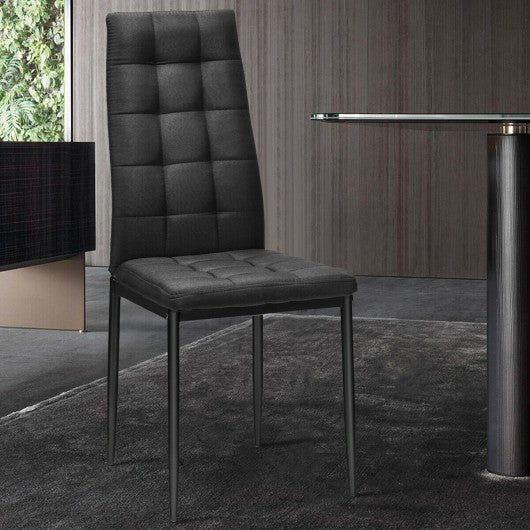 Set of 4 Kitchen Dining Side Fabric Cushion Chairs