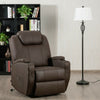 Electric Lift Power Recliner Heated Vibration Massage Chair-Coffee