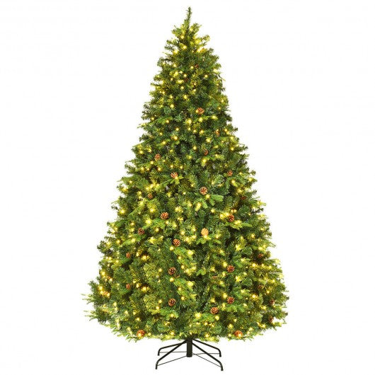 Artificial Christmas Tree with LED Lights & Pine Cones-8'