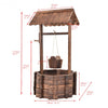 Outdoor Wooden Wishing Well Planter Bucket