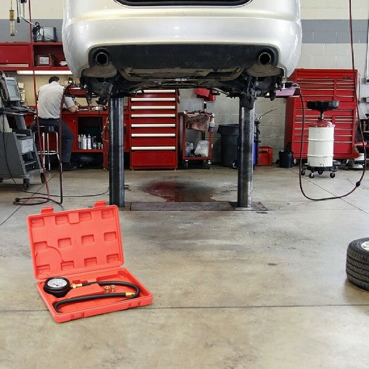 Oil Pressure Tester Gauge Engine Diagnostic Test with Adapters and Case