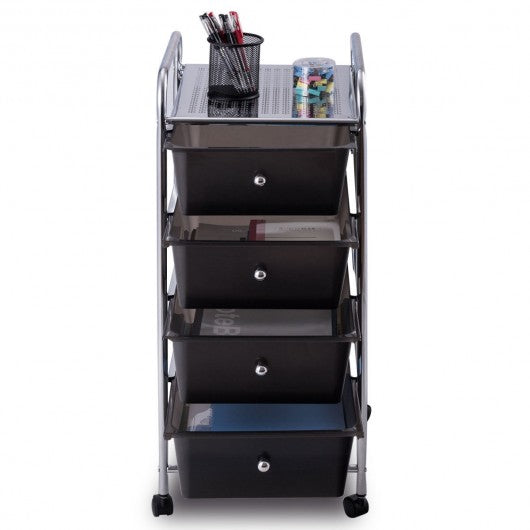 4 Drawers Metal Rolling Storage Cart