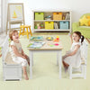 4 PCS Kids Wood Table Chairs Set -Natural