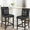 Set of 2  PVC Leather Bar Stools