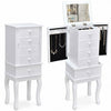 Wood Freestanding Armoire Storage Jewelry Cabinet