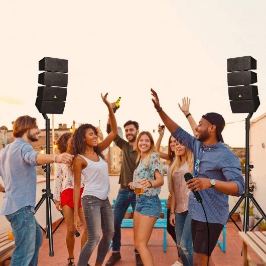 12 Inch 3000 Watt DJ Powered PA Speaker System Combo Set