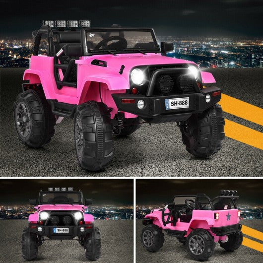 12V Kids Remote Control Riding Truck Car with LED Lights