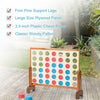 Wooden 4 in a Row Game Toy For Adults Kids with Carrying bag