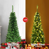 PreLit Hinged Artificial Fir Pencil Christmas Tree