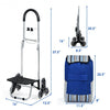 Removable Folding Shopping Cart with Bungee Cord-Blue