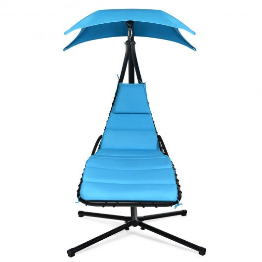 Hanging Stand Chaise Lounger Swing Chair w/ Pillow