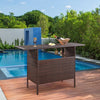 Outdoor Patio Rattan Bar Counter Table