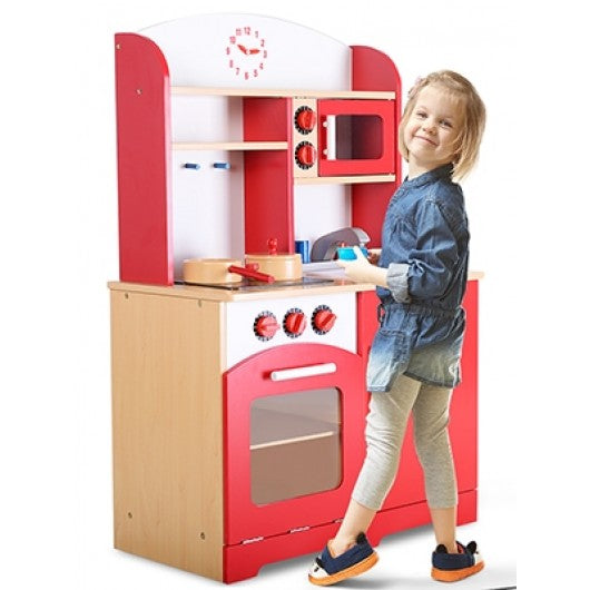 Kids Cooking Pretend Play Toy Kitchen Set