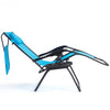 Folding Recliner Lounge Chair with Shade Canopy Cup Holder
