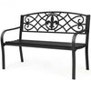 Patio Park Yard Outdoor Furniture Steel Bench