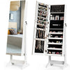 Standing Jewelry Armoire Cabinet with Full Length Mirror