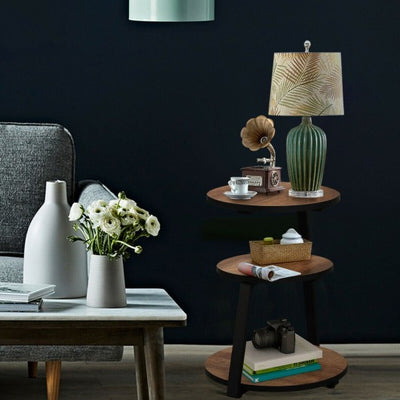 Round 3-Tier Sofa Side Table