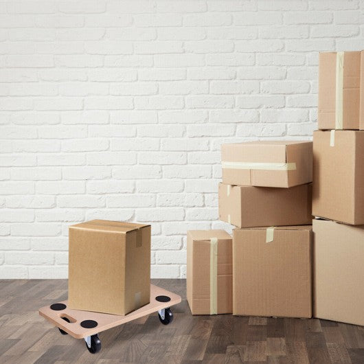 440 lbs Platform Dolly Rectangle Wood Utility Cart