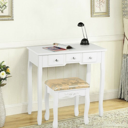 Vanity Make Up Table Set Dressing Table Set with 5 Drawers