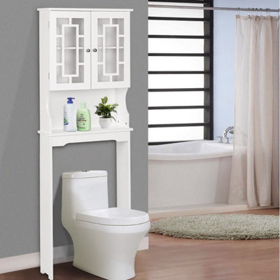 Bathroom Spacesaver Over the Toilet Door Storage Cabinet