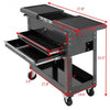 Rolling Mechanics Tool Cart Slide Top Utility Storage Cabinet Organizer 2 Drawer