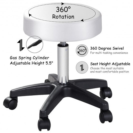 1 pc Adjustable Hydraulic Rolling Swivel Massage Spa Bar Stool