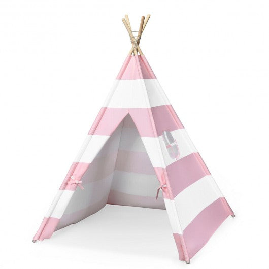5' White & Blue Portable Indian Children Sleeping Dome Play Tent