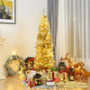 6 ft Tinsel Tree Unlit Slim Pencil Christmas Tree