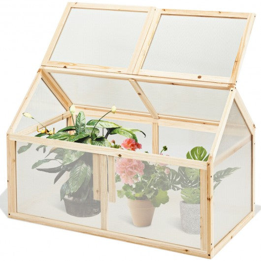 Outdoor Indoor Garden Wooden Cold Frame Greenhouse