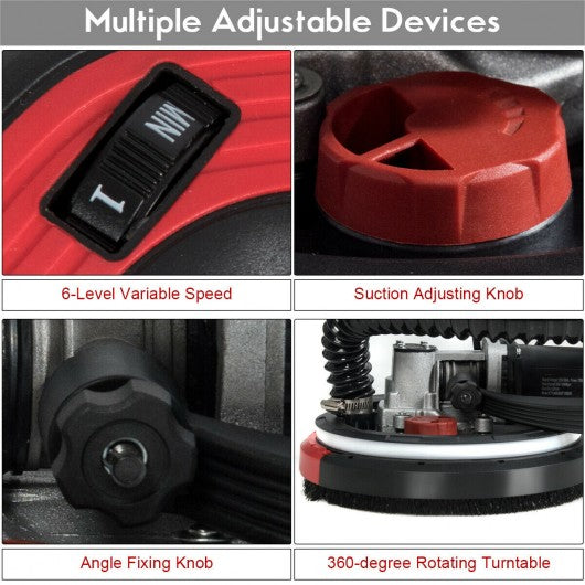 Electric Drywall Sander 750W Adjustable Variable Speed w/Sanding Pad