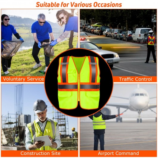High Visibility Safety Vest w/ Pockets