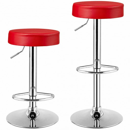 1 PC Round Bar Stool Adjustable Swivel Pub Chair